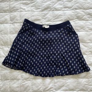 Navy skater skirt with white pattern